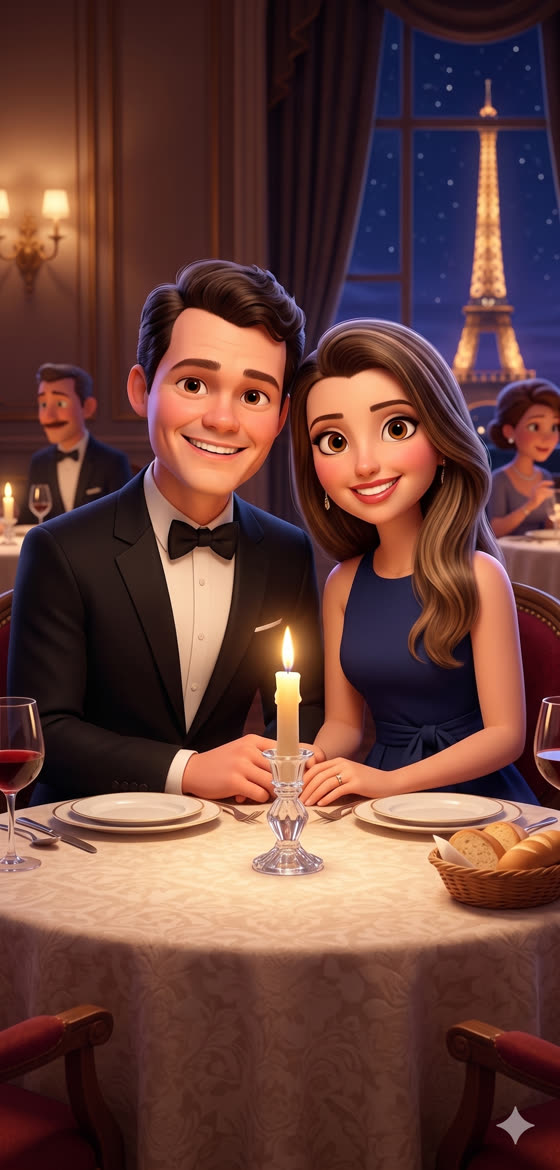 1º Jantar à luz de velas casados